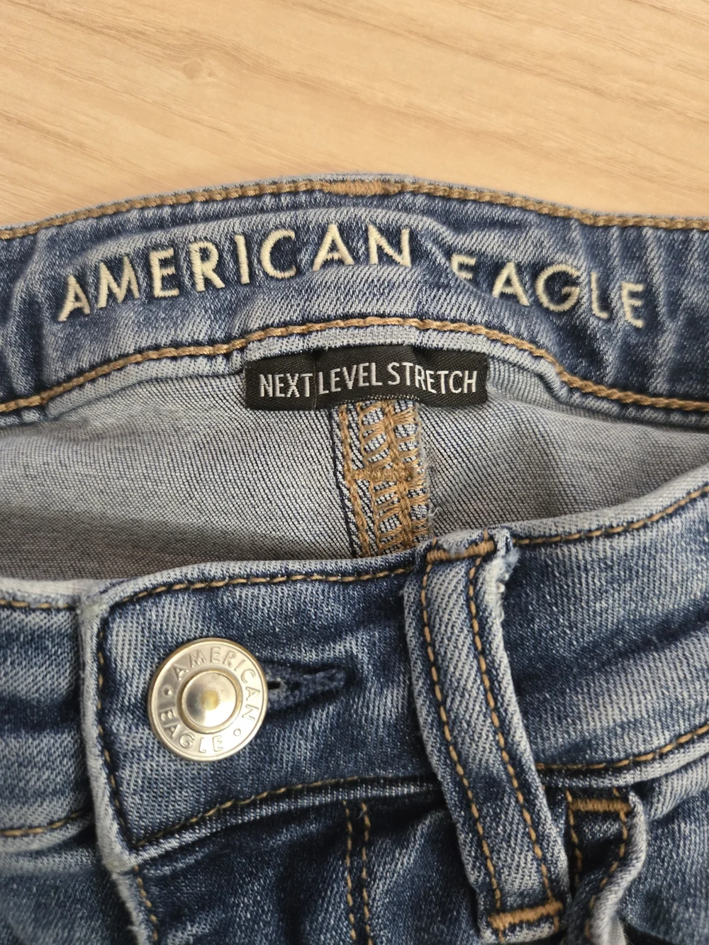 American Eagle Outfitters Light Blue Denim Frayed Hem Women's Shorts